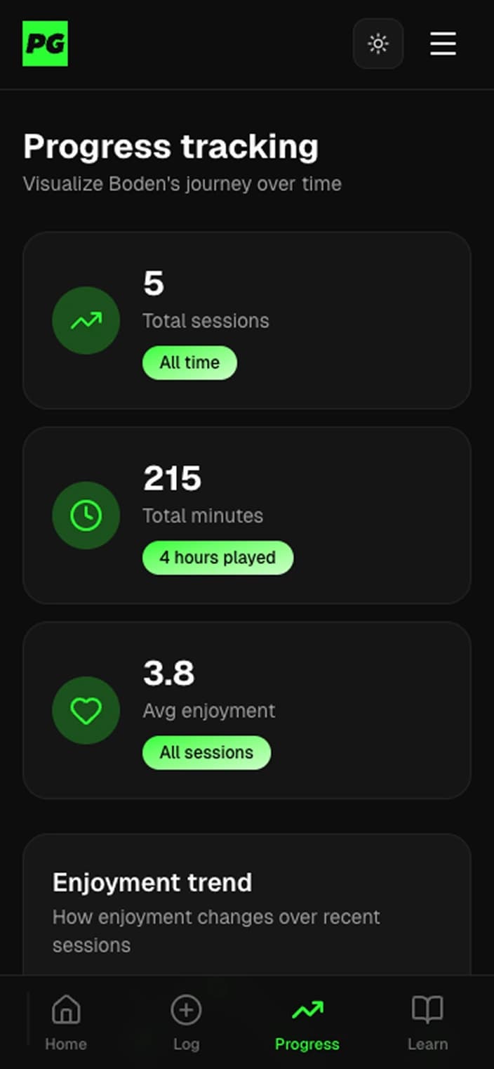 ProGoals app on mobile